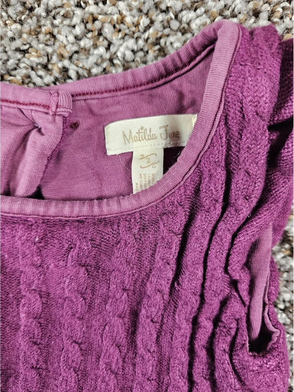 Matilda Jane Knit Sweater Tulle Dress Sz 2T Plum Purple Once Upon a Time